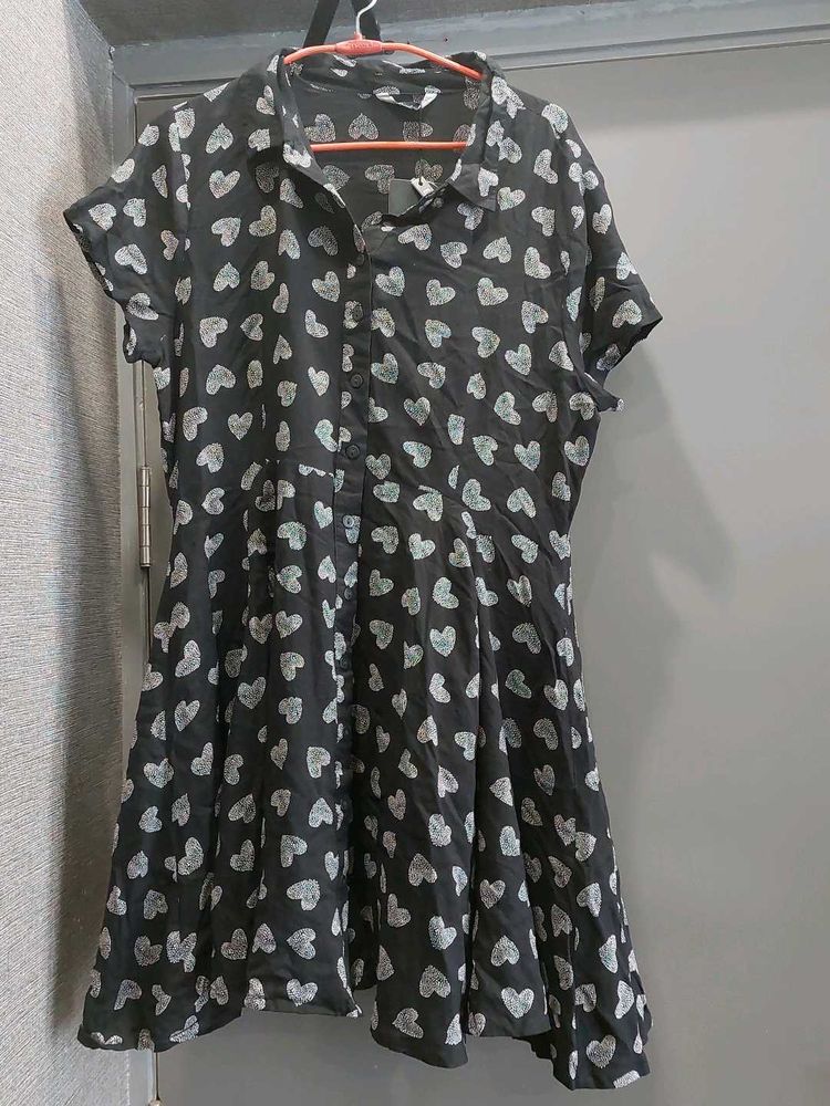 Heart Print Dress For Women
