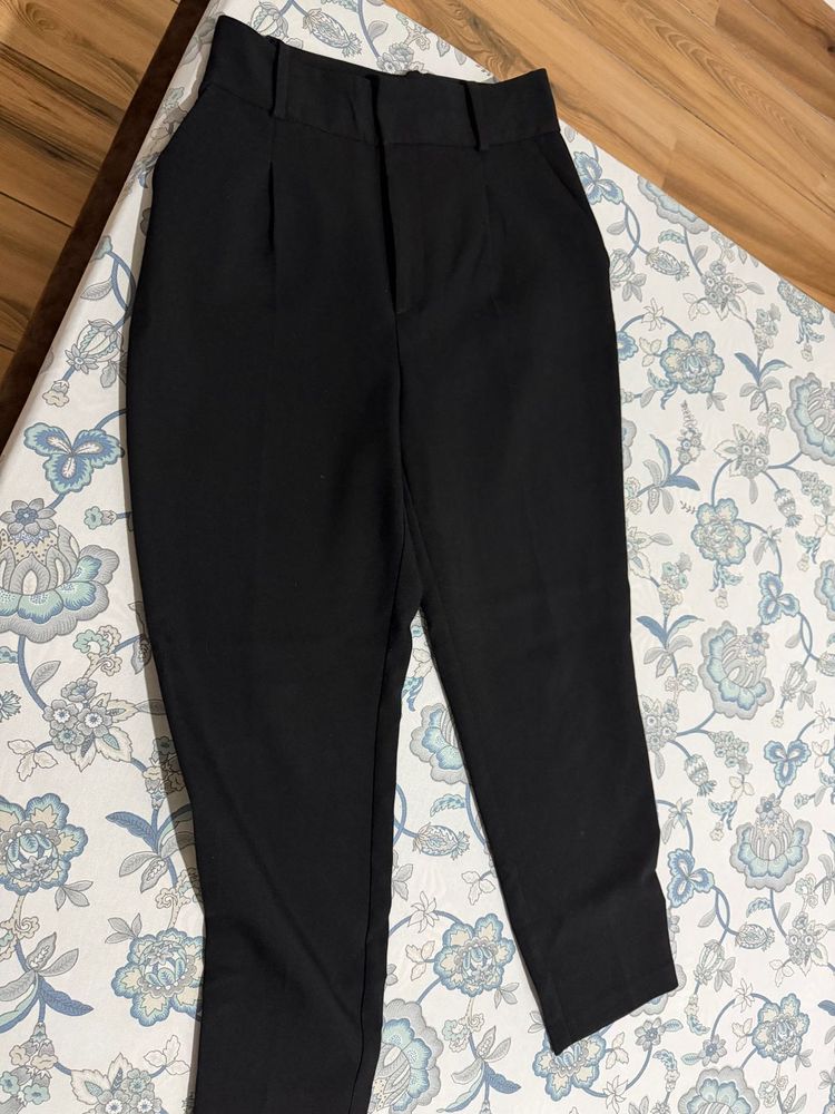 Classic Black High-Waisted Trousers