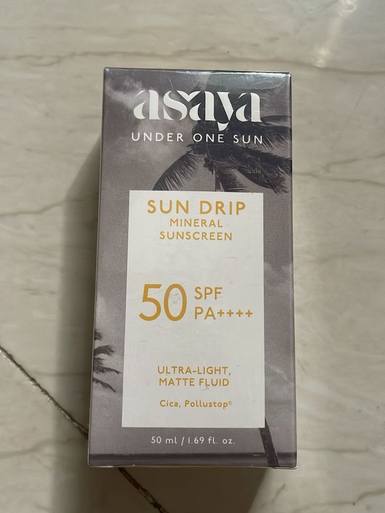 Asaya Sun Drip Mineral Sunscreen SPF 50