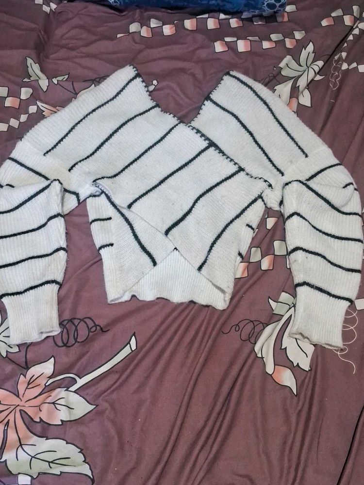Striped Knit Sweater Top
