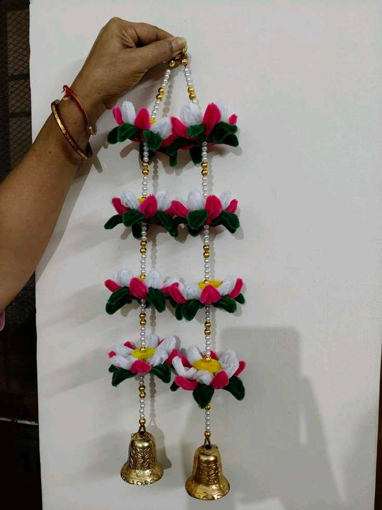 Beautiful Lotus Toran with Bells