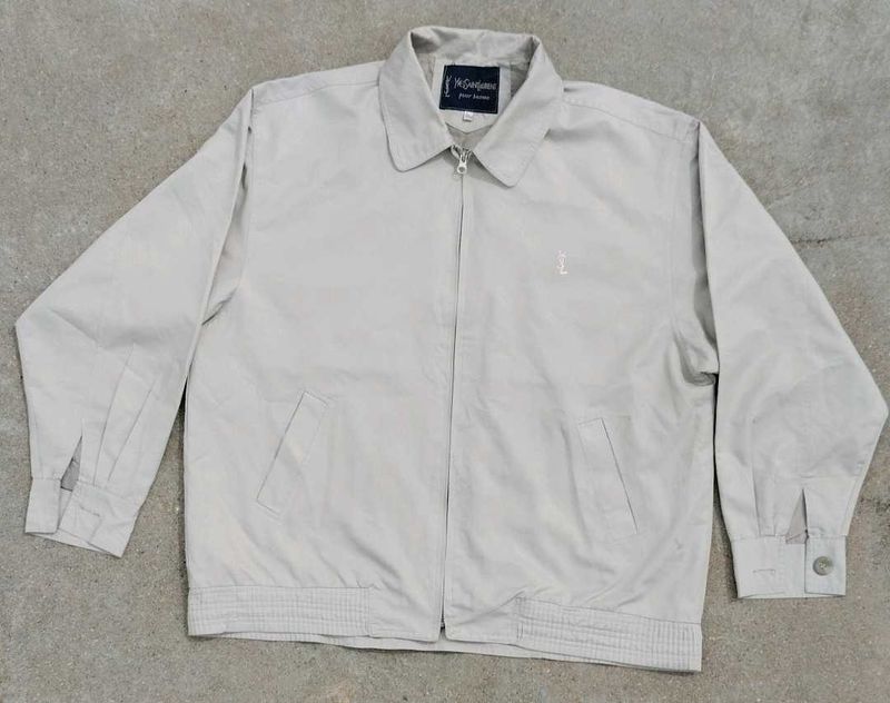 YvesSaintLaurent Men's Classic Light Grey Bomber J
