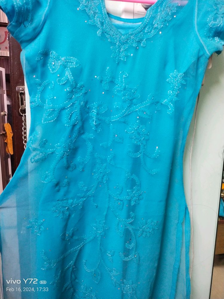 Very Beautiful Jacket And Inner Style Kurta With