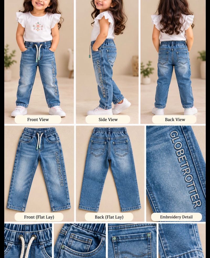 Girls' Blue Denim Jeans