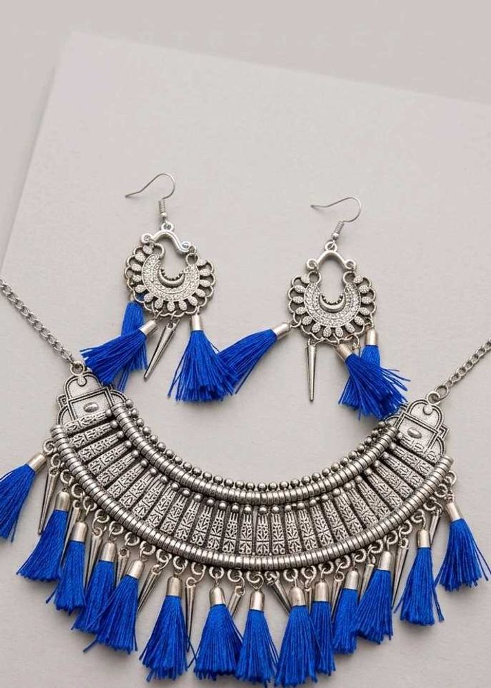 Bohemian Tassel Necklace &amp; Earrings Set