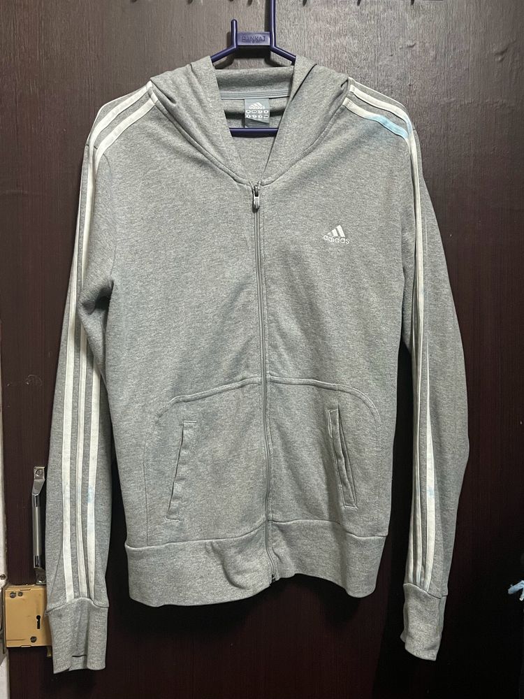original grey adidas hoodie/jacketflaw is