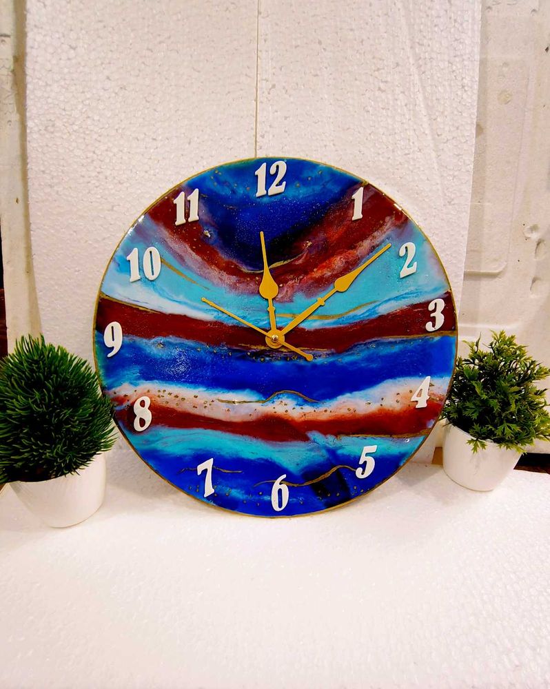 Resin Art Wall Clock