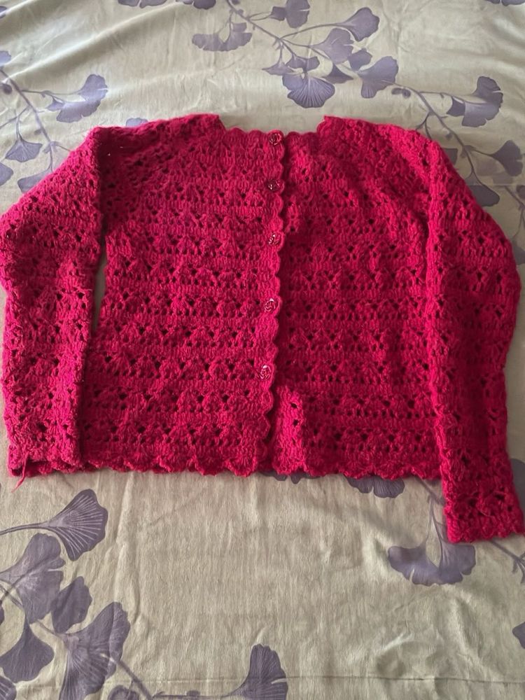 Handmade Cute Knitted Cardigan