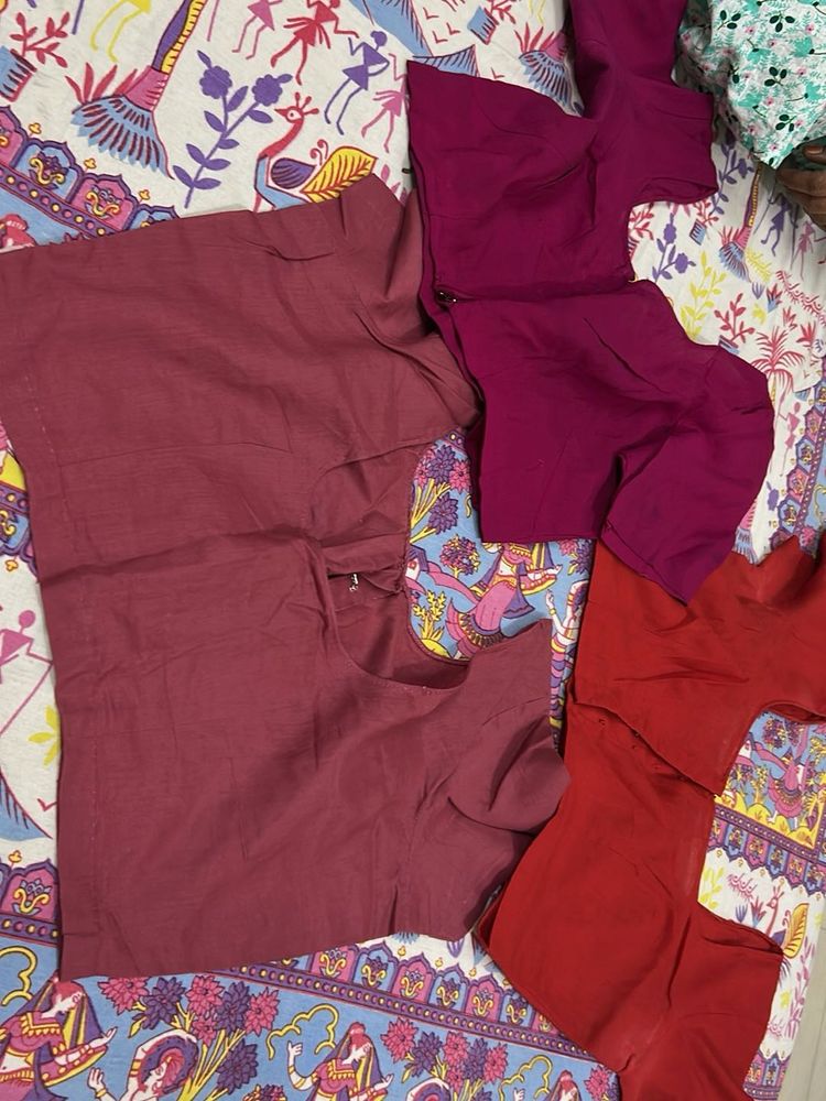 Set of 3 Women's Ethnic Blouses
