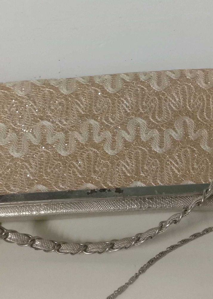 Sparkling Chain Clutch Bag