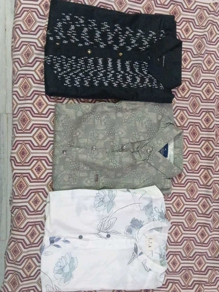 Men's Printed shirt Set - 3 Pieces