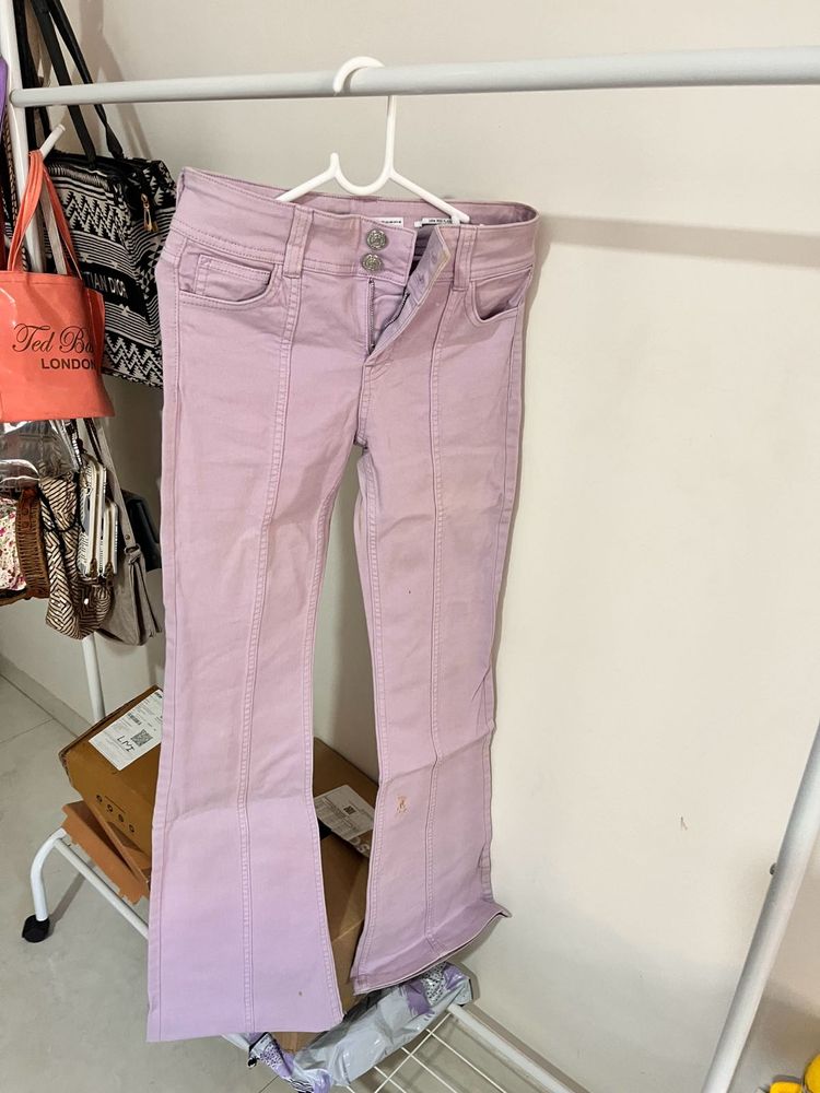 Lavender Flare Jeans