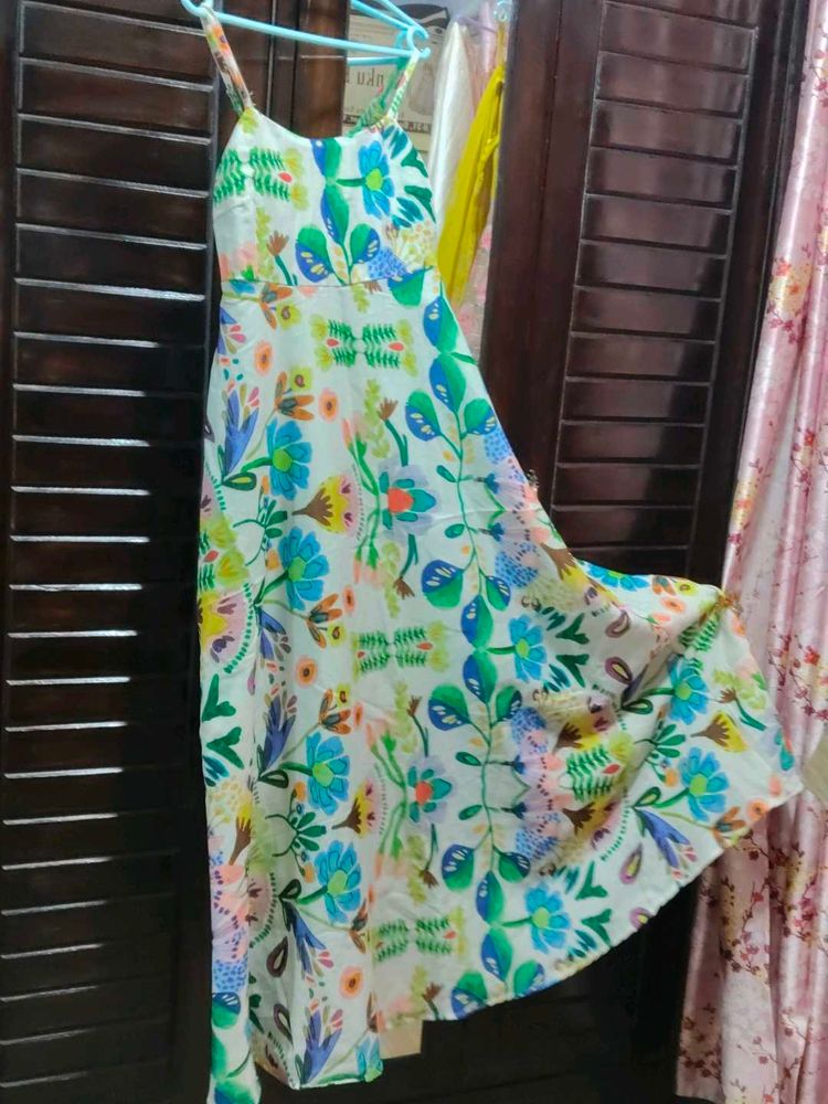 Colorful Floral Print Sundress