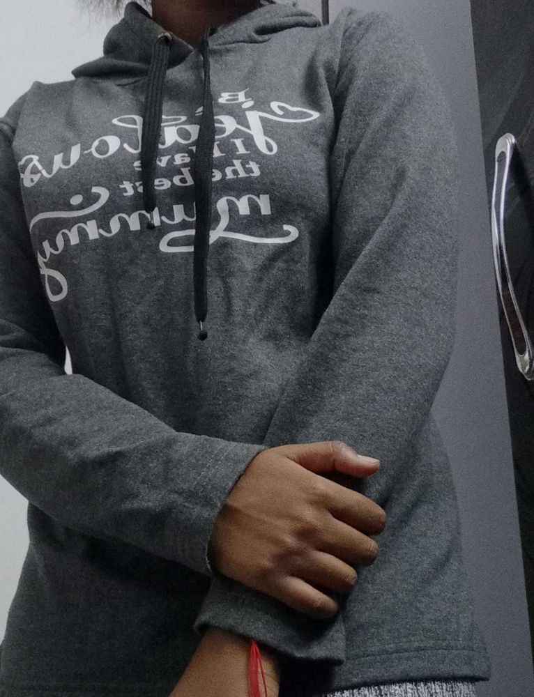 Gray Graphic Hoodie