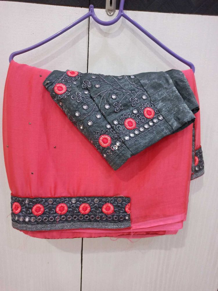 Elegant Pink Saree