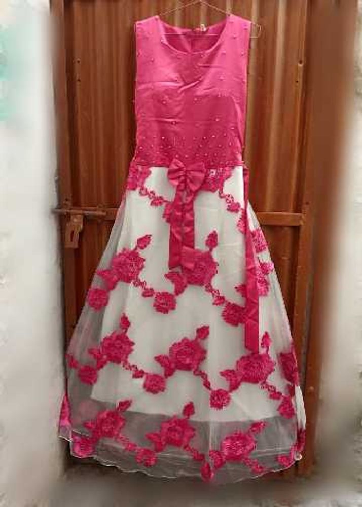 Ethnic Stylish Pink Gown 🩷