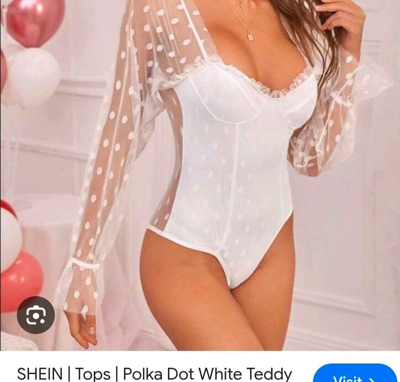White Polka Dot Bodysuit