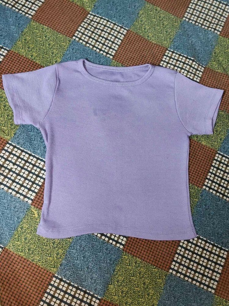 lavender crop top