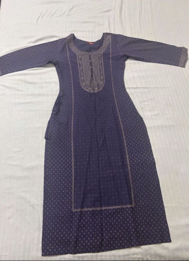 Blue Printed Kurta