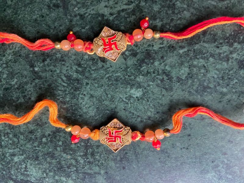 Handmade Rakhi with Swastika