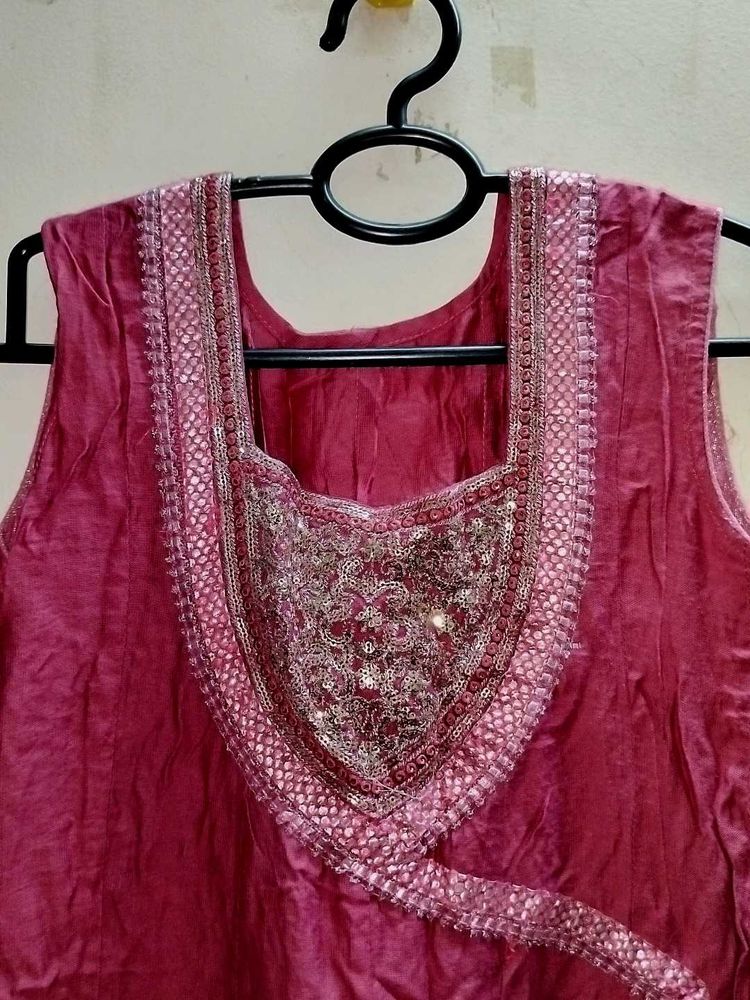 Pink Wedding Kurti Set