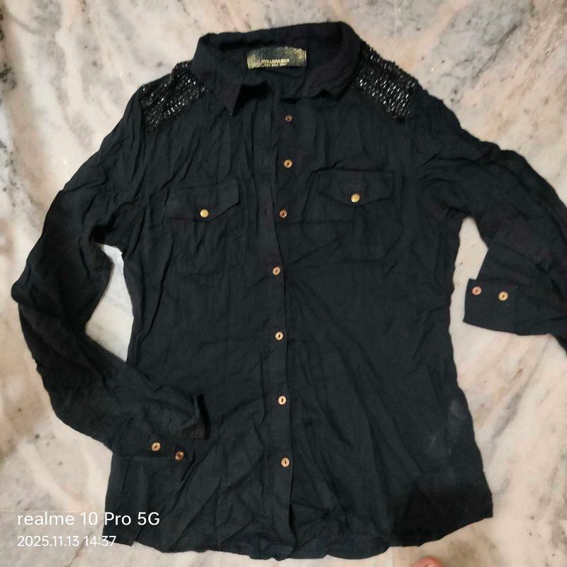 Black Embellished Top