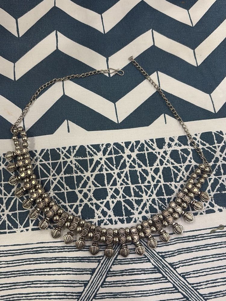 Anti Tarnish Silver plated Tribal Necklac