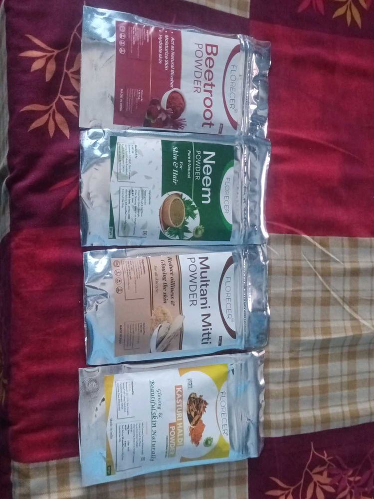Unused sealed 4-Pack Natural Skin Powders