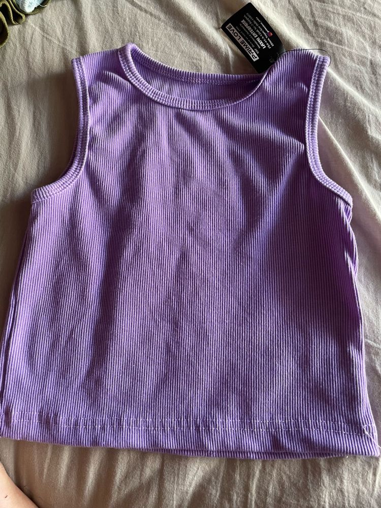 Ribbed Lavender Tank Top