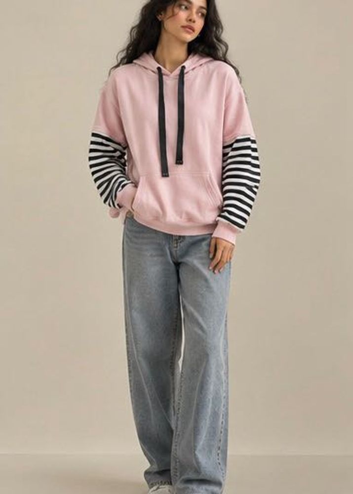 Pink Korean Styled Hoodie
