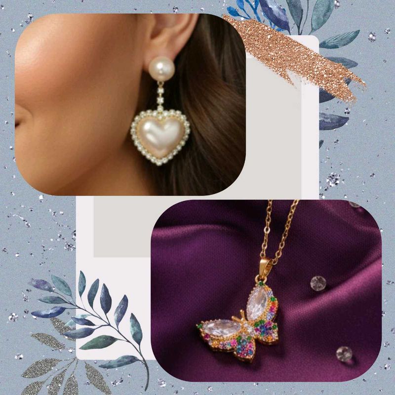 Pearl &amp; Butterfly Jewelry Set