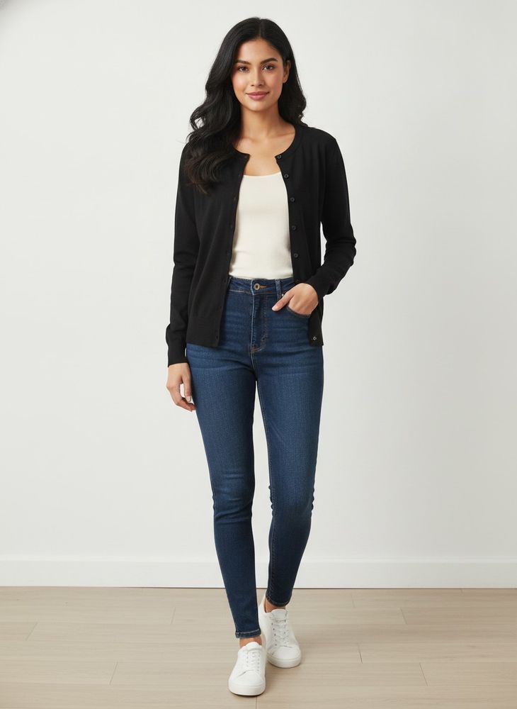 Classic Black Cardigan