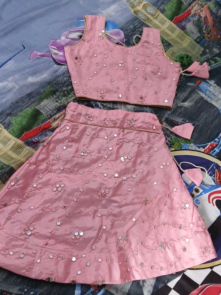Sparkling Pink Lehenga Choli Set
