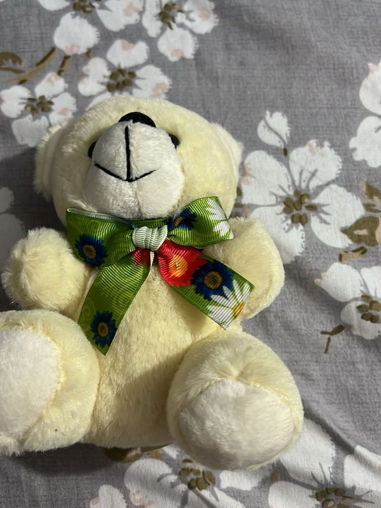 Cute Yellow Teddy Bear with Bow