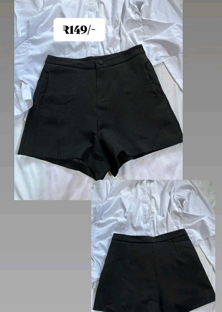 Chic Black High-Waisted Shorts