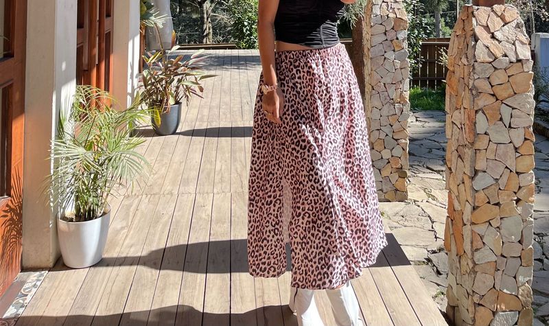 Leopard Print Maxi Skirt