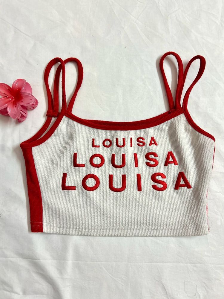 Red and White Tank Top