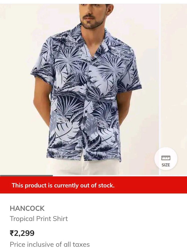 HANCOCK Tropical Print Shirt