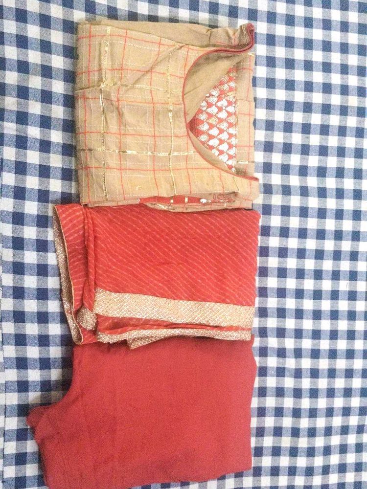 Mirror Work Kurta set with pant and dupatta