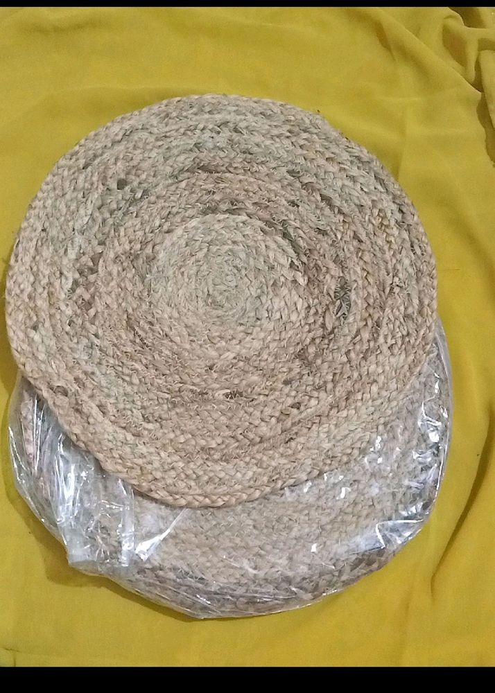 Unused Jute Tablel Mat Set Of 2