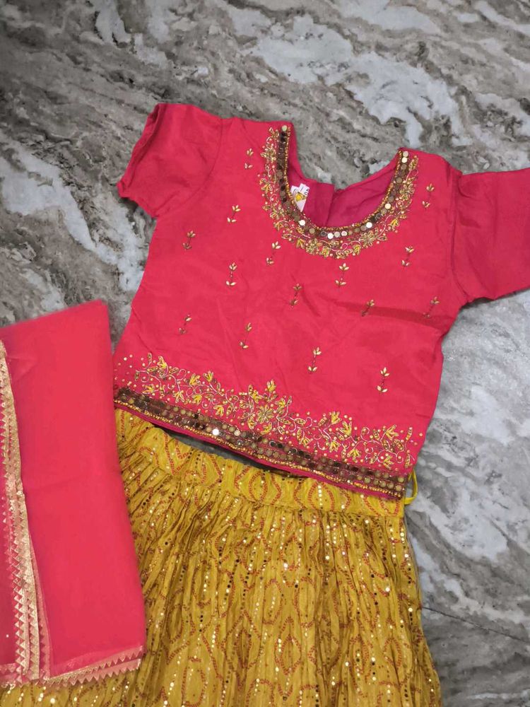 Girls' Ethnic Lehenga Choli Set