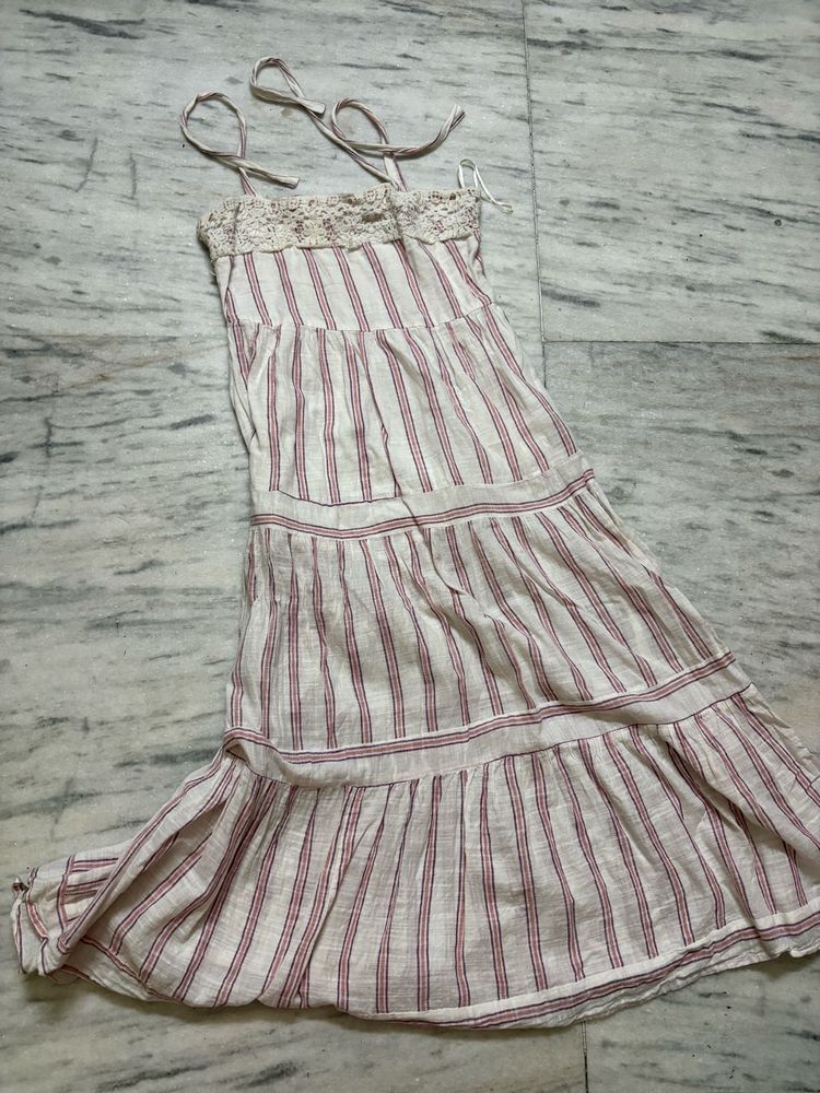 Tiered Striped Maxi Dress