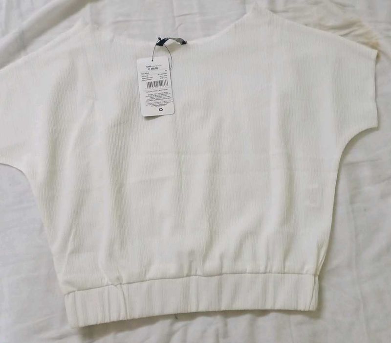 White Textured T-Shirt