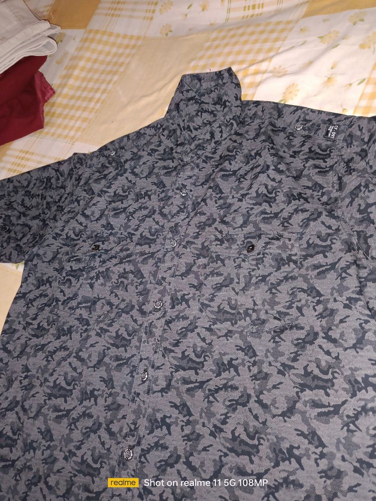 Charcoal And White Shirt For Mens✨