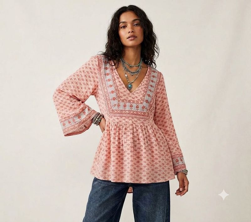 Boho Peplum Blouse