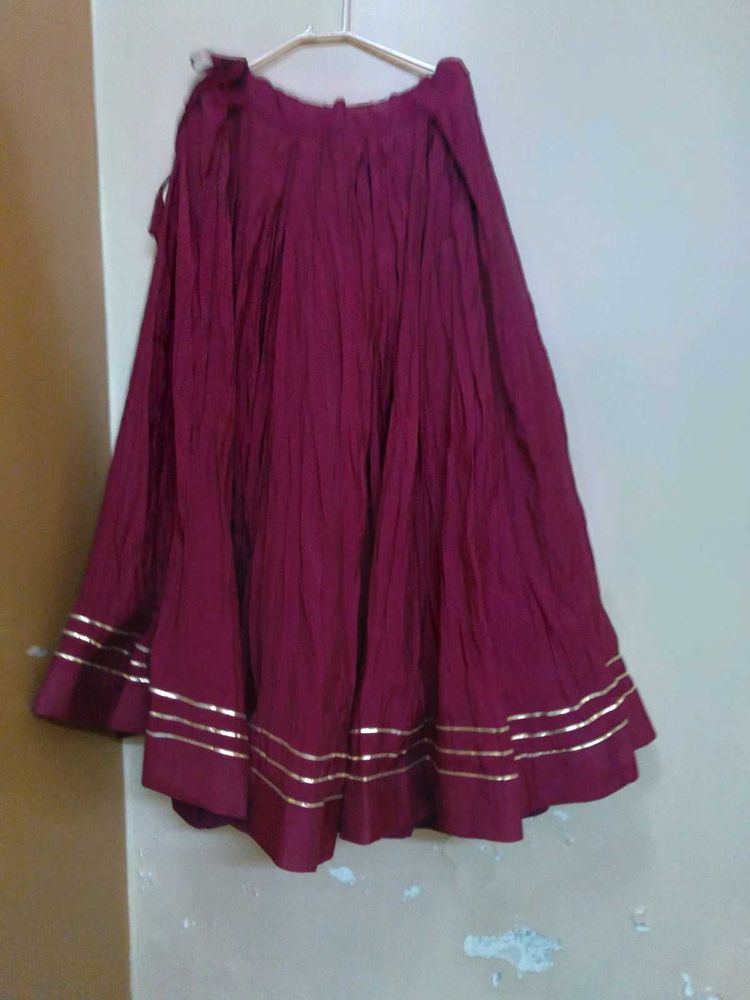 Beautiful Maroon Ethnic Skirt