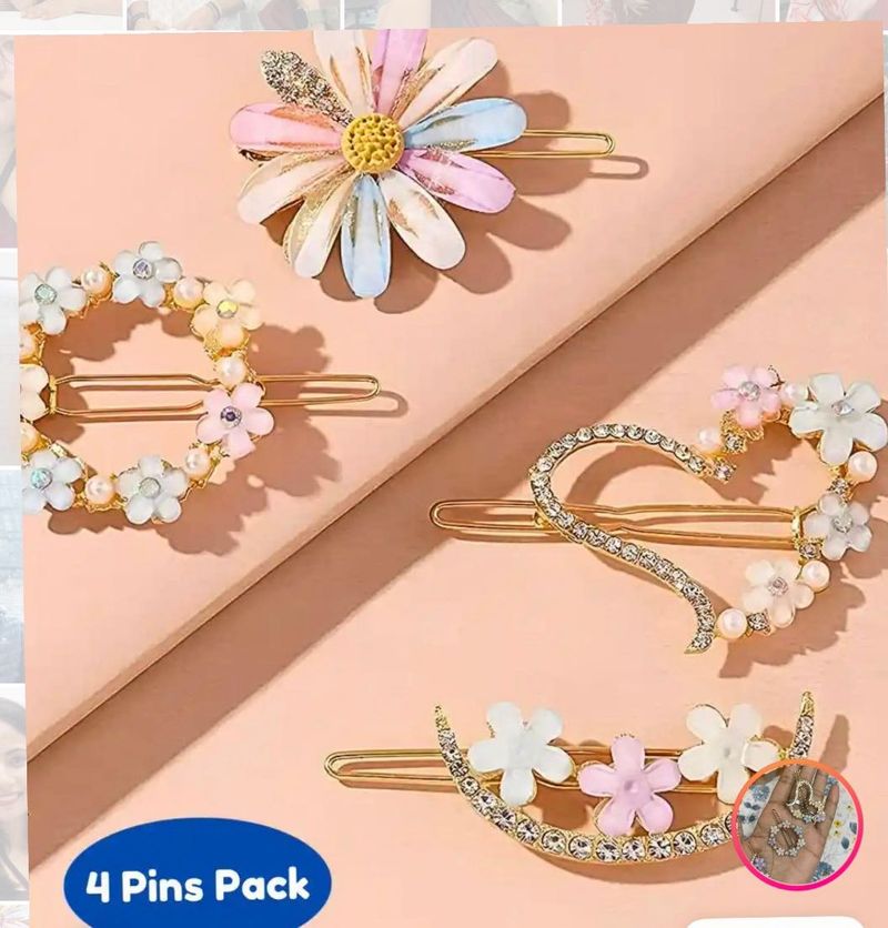 Cute Hair Pin Set - 4 Pack