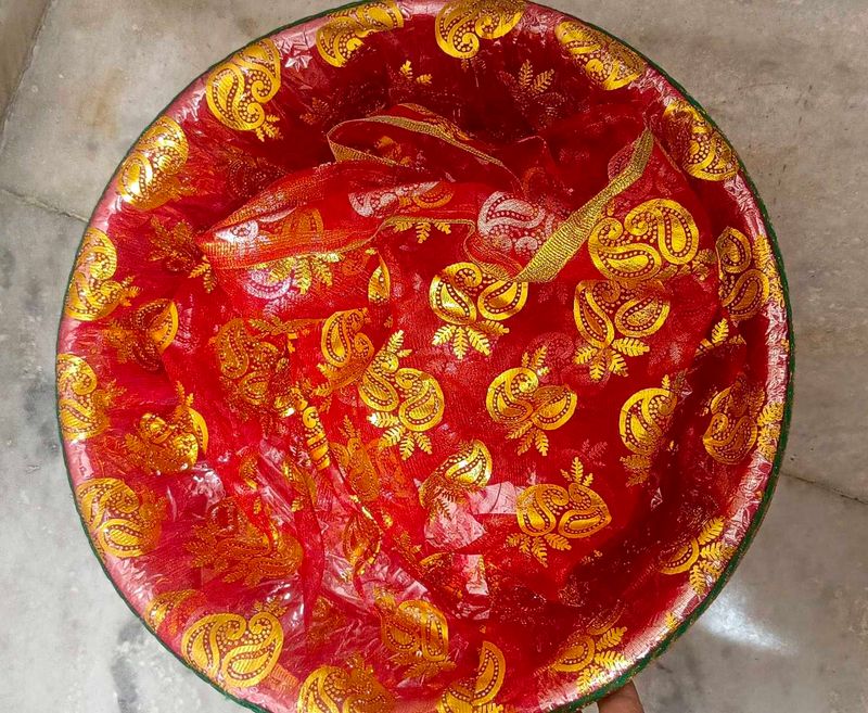 Decorated Plastic Basket