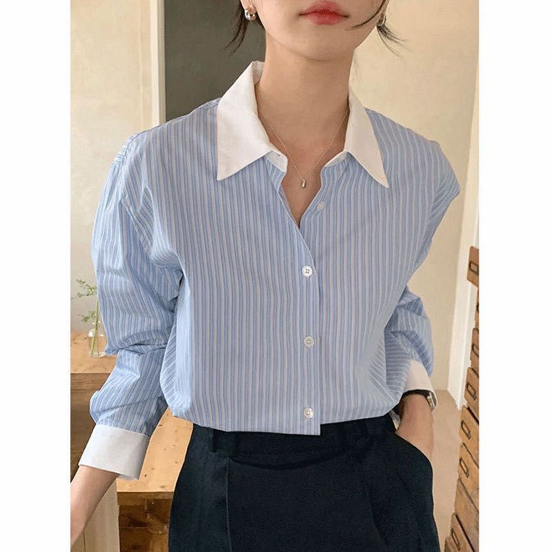 Striped loose shirt