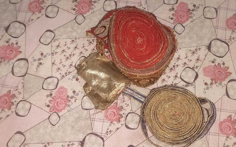 Embroidered laces for full saree length